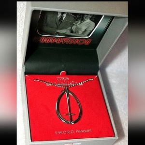 Marvel Studios WandaVision Sword Necklace Scarlet Witch S.W.O.R.D MIB New Box